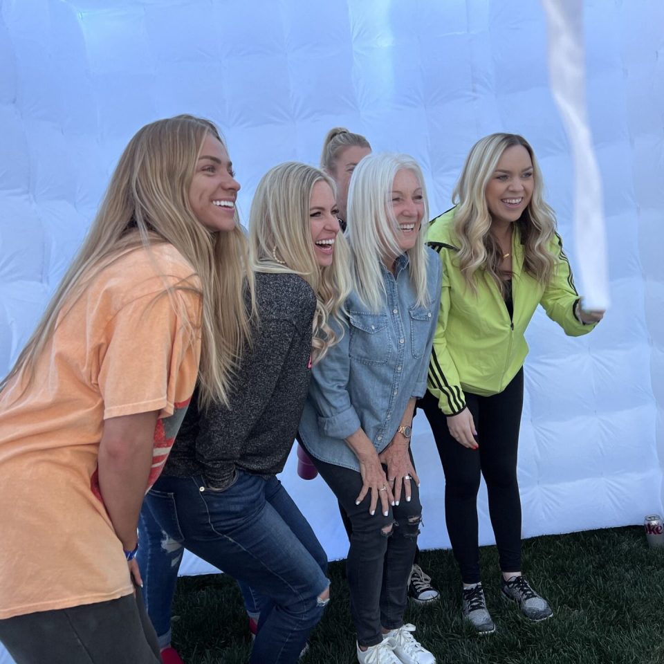 ladies taking a photo at the party